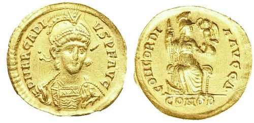 Arcadius, Eastern Roman Empire (AD 383-408). AV solidus