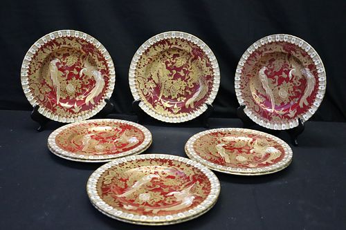 Set Of 9 Royal Crown Derby Dinner Plates