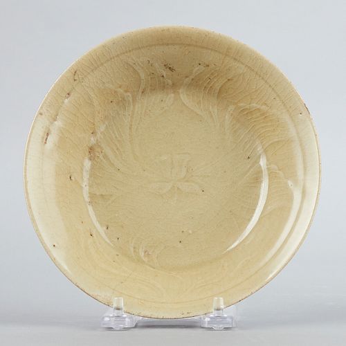 12th c. Chinese or Korean Celadon Bowl with Incised Decoration