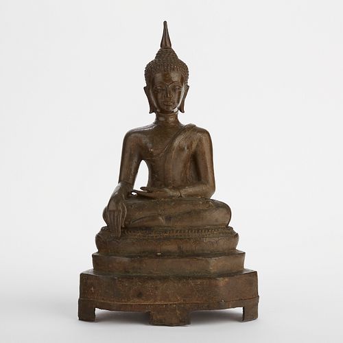 Early 20th c. Thai Bronze Buddha Figure