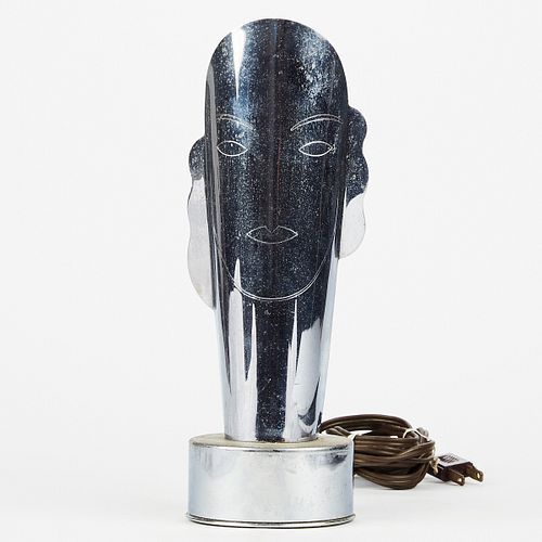 Helen Dryden for Revere Art Deco Masque Lamp