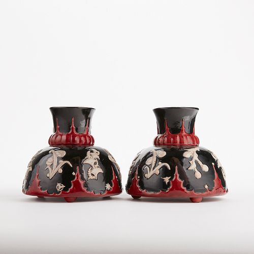 Pair of Karau Werkstatte Austrian Art Deco Vases