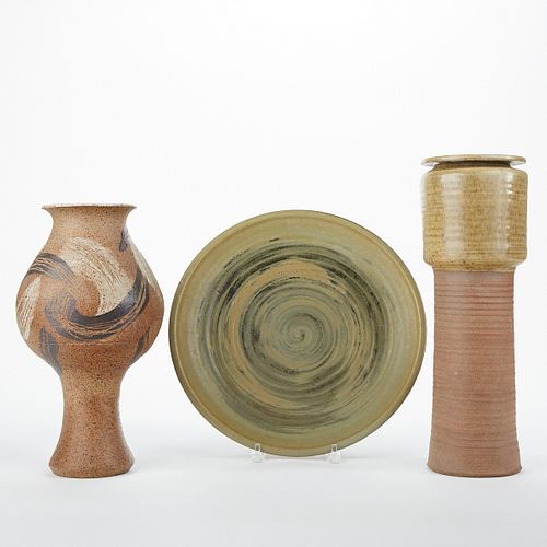 Grp: 3 American Studio Pottery Pieces