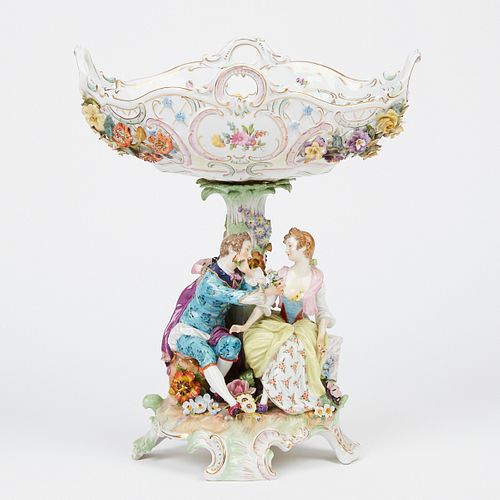 Dresden Porcelain Figural Compote
