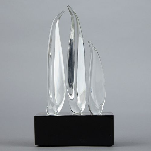 Guyol for Cartier Three Crystal Teardrops Sculpture