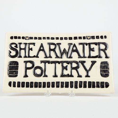 Shearwater Pottery Glazed Plaque Marked