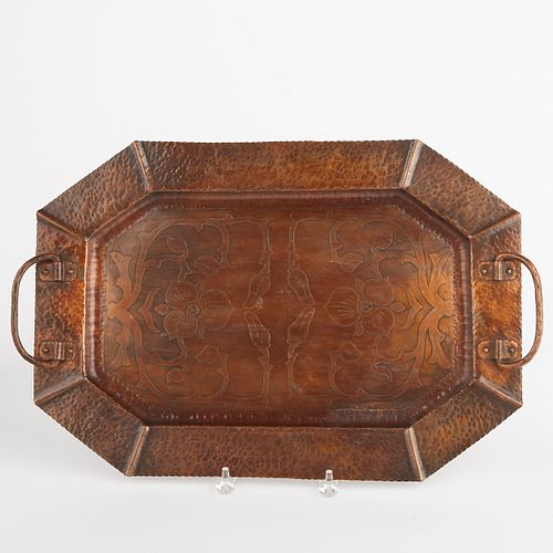 Provo HS Utah Arts & Crafts Hammered Copper Tray