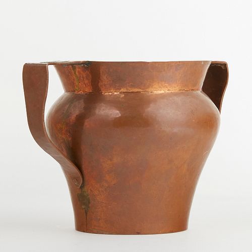 Elverhoj Colony, NY Hand Wrought Copper Vase 1917