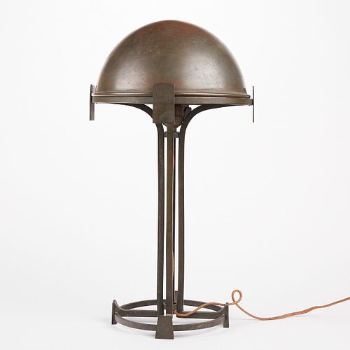 Early 20th c. Secessionist Dome Desk Lamp Mkd Germany