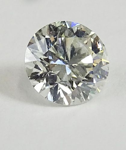 EGL certified 2.17 carat round brilliant cut diamond.