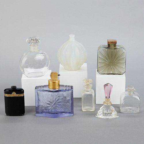 Grp: 8 20th c Glass Perfume Bottles