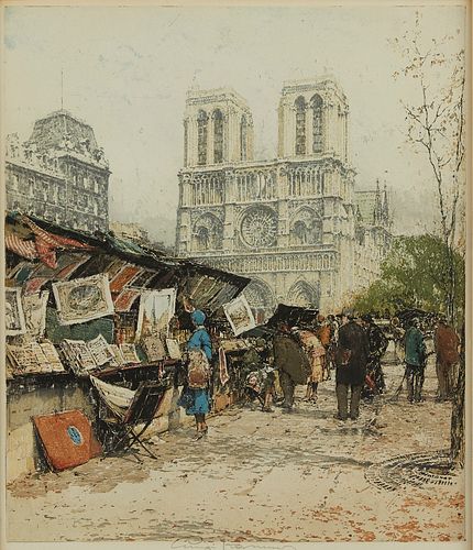 Luigi Kasimir Notre Dame Paris Etching