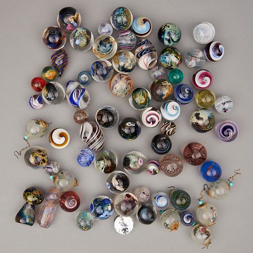 Large Group of Studio Glass Marbles