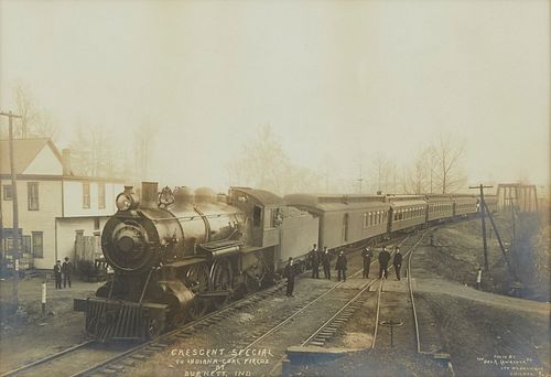 Antique "Crescent Special" Indiana Train Photograph
