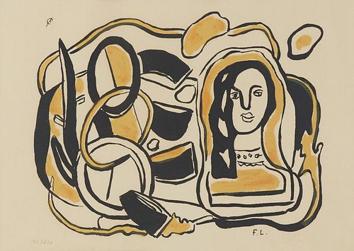 Fernand Leger Abstract Woman Composition Serigraph