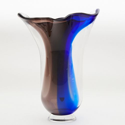 Linstrand Swedish Modern Orrefors Art Glass Vase