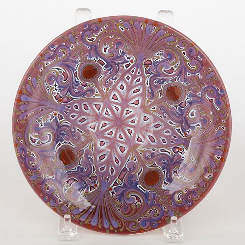 Frances Higgins 2001 Studio Chicago Art Glass Bowl