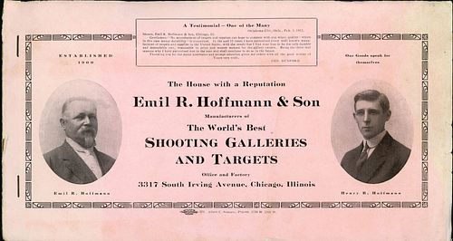 HOFFMANN & SON SHOOTING GALLERY TRADE CATALOG, C. 1916