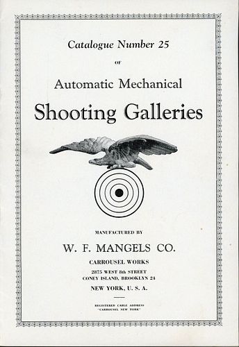 A W.F. MANGELS CO. SHOOTING GALLERY TRADE CATALOG