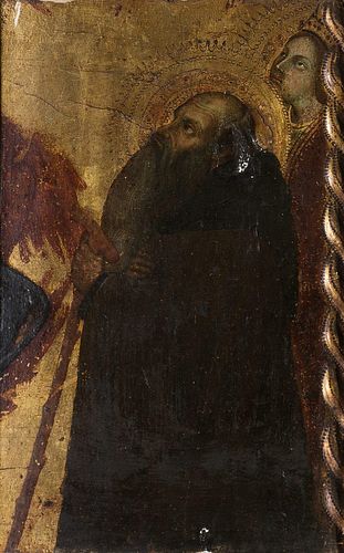 Taddeo di Bartolo (Siena 1362-1422)  - Sant'Antonio Abate and Santa Caterina d'Alessandria (fragment)