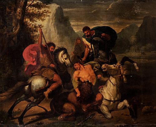 Da Benigne Gagneraux (Digione 1756 – Firenze 1795) - Lion hunt