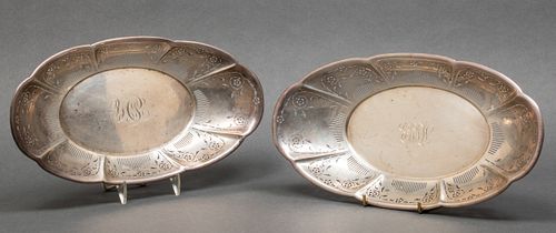 Gorham Whiting Sterling Silver Bread Dishes, Pair