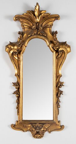 Baroque Revival Giltwood Mirror W Gargoyle