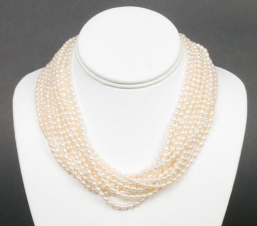 Tiffany & Co. Paloma Picasso Silver Pearl Necklace