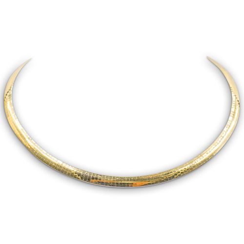 14k Gold and Sterling Silver Choker Necklace