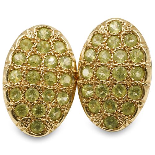 14k Gold and Peridot Earrings