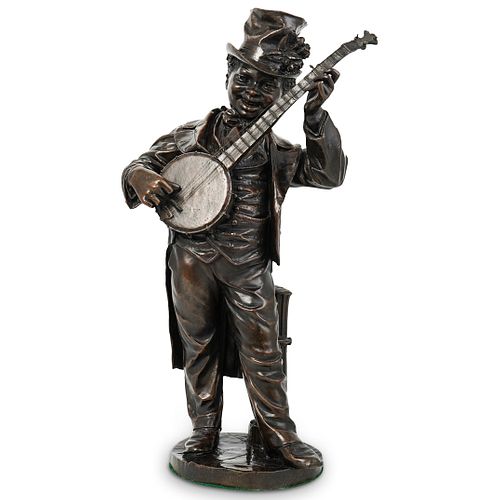 G.A. Wilson Signed Musical Bronze Statue