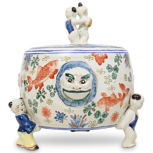 Decorative Chinese Footed Bowl