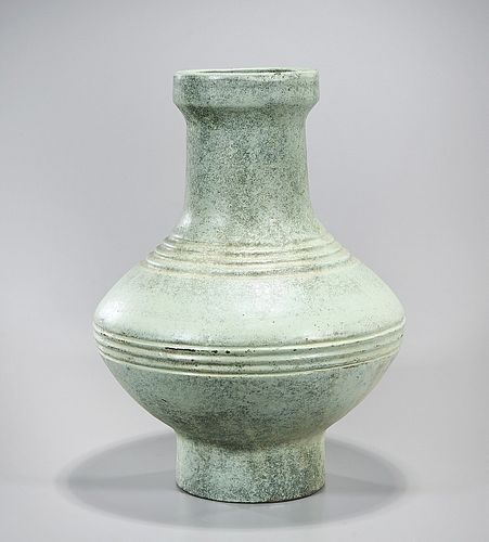 Large Chinese Green Glazed Pottery Vase