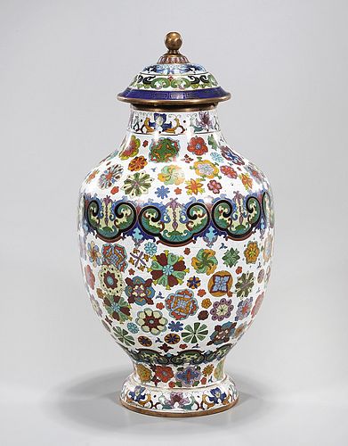 Chinese Cloisonne Covered Vase