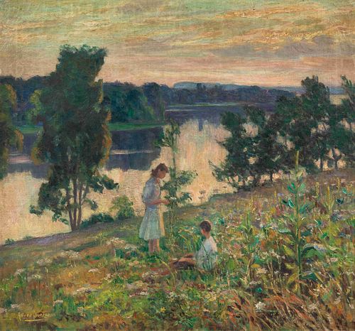 Alfred Juergens
(American, 1866-1934)
Children by a River