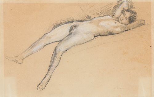 Henri Lebasque
(French, 1865-1937)
Reclining Nude