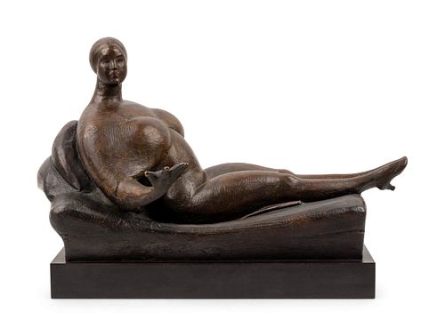 Gaston Lachaise(French, 1882-1935)Woman on Divan (Woman on Sofa, Woman on a Couch) [LF 69]model circa 1919, revised 1923? (by 1928), cast 1979