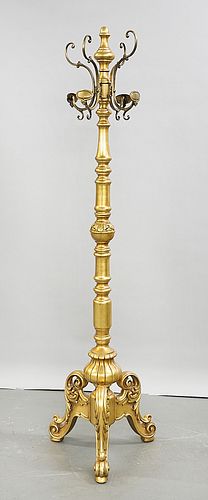 Gold Plated Standing Coat Rack