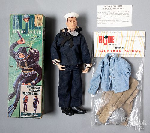 GI Joe Sailor action figure in original box, etc.