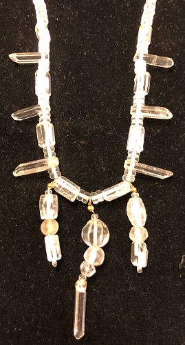 Middle Eastern Rock Crystal Beads Necklace. 