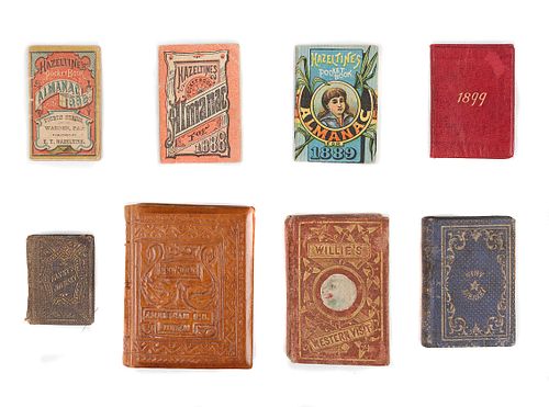 [MINIATURE BOOKS]. A group of 8 miniature books, comprising: