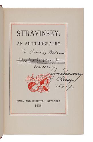 STRAVINSKY, Igor Fedorovich (1882-1971). Stravinsky: An Autobiography. New York: Simon and Schuster, 1936.