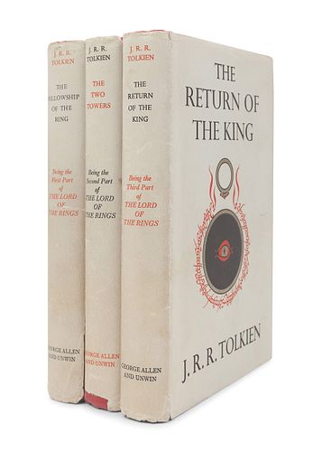 TOLKIEN, John Ronald Reuel (1892-1973). [The Lord of the Rings trilogy:] The Fellowship of the Ring. 1954. -- The Two Towers. 1954. -- The Return of t