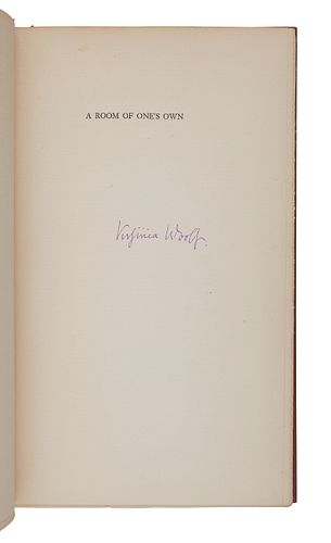 WOOLF, Virginia (1882-1941).  A Room of One's Own. New York: The Fountain Press, London: Hogarth Press, 1929.
