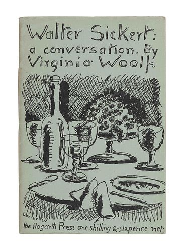 WOOLF, Virginia (1882-1941).  Walter Sickert: a conversation. London: Hogarth Press, 1934. 