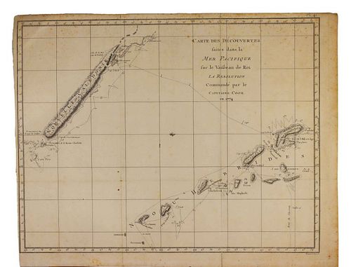 Captain James Cook Map of New Caledonia 1778