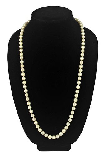 Double Strand Salt Water Pearl Necklace