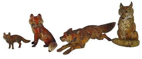 Collection (4) Viennese Diminutive Bronze Animals