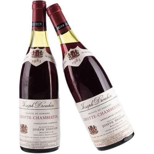 Griotte - Chambertin. Cosecha 1983. Beaune. France. Niveles: a 3.3 y 4.7 cm. Piezas: 2.
