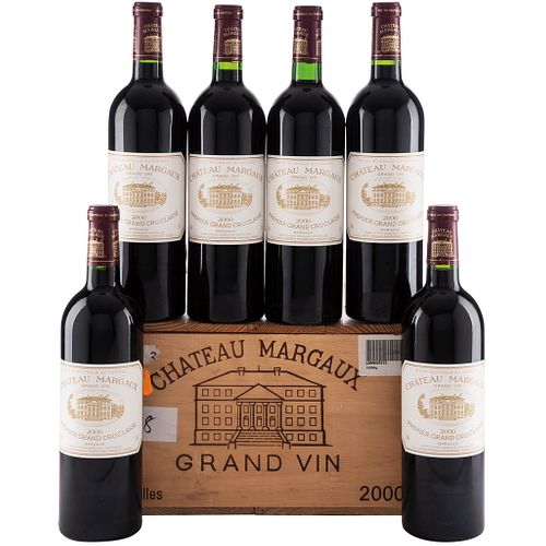 Château Margaux. Cosecha 2000. Grand Vin.  Premier Grand Cru Classé. Margaux. Piezas: 6.